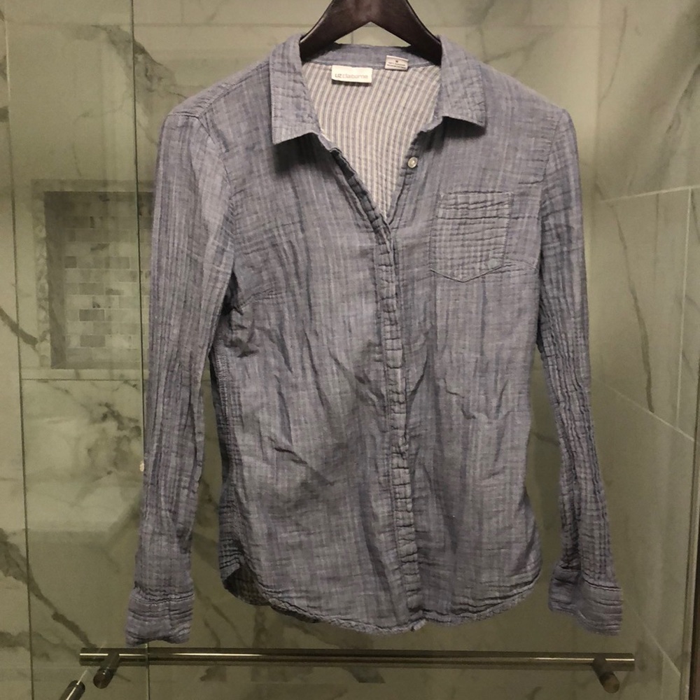 Liz Claiborne Size Medium Chambray Button Up